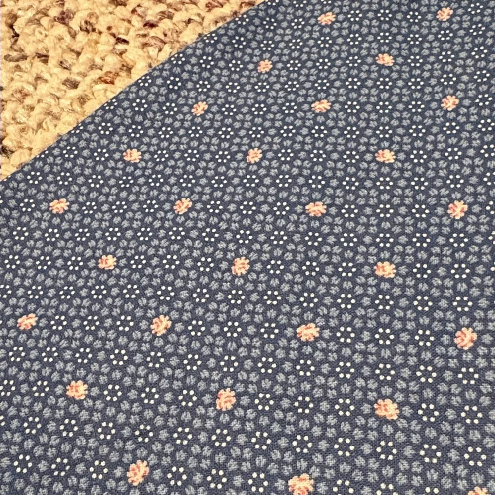 Handmade Blue Print Head Kerchief Y2K